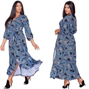 RUE107 New York Wrap Maxi Dress Size 22/24 (M14)